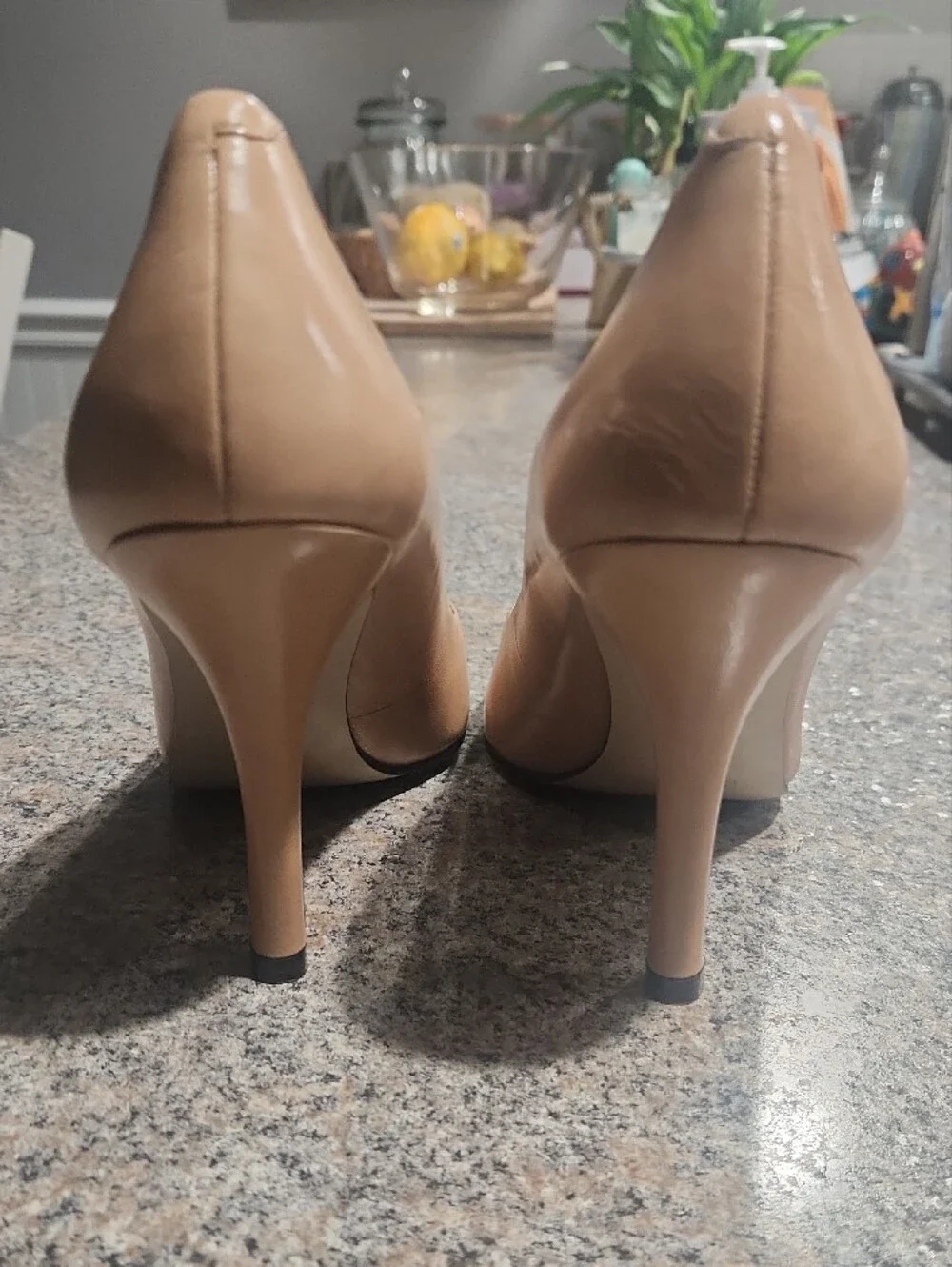 Nine West Freda Nude Pointed-Toe Leather Stiletto Pumps Classic Chic Business